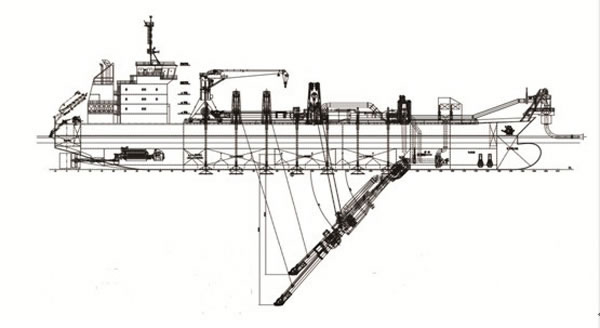13800m3/h耙吸式挖泥船